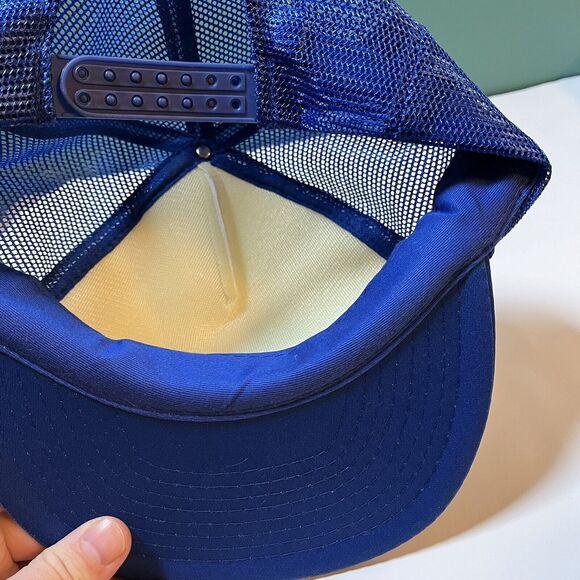 Vintage Trucking Trucker Hat Blue Rope Snapback Cap Johnson’s Freightlines - Picture 5 of 5